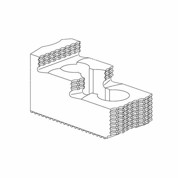 Stm 400mm Hard Top Jaws With Inch Serration Set Of 3 492006